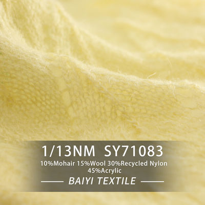 Recycled Socks Acrylic Mohair Yarn , 1/13NM Anti Pilling Mohair Knitting Yarn